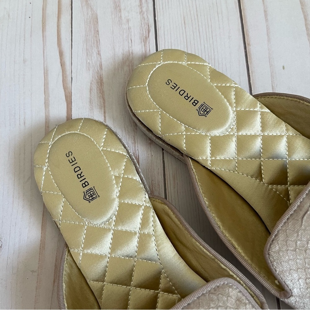 Birdies The Phoebe Python Embossed Velvet Mules Slip On Dawn Women's Size 8.5 - Picture 2 of 7